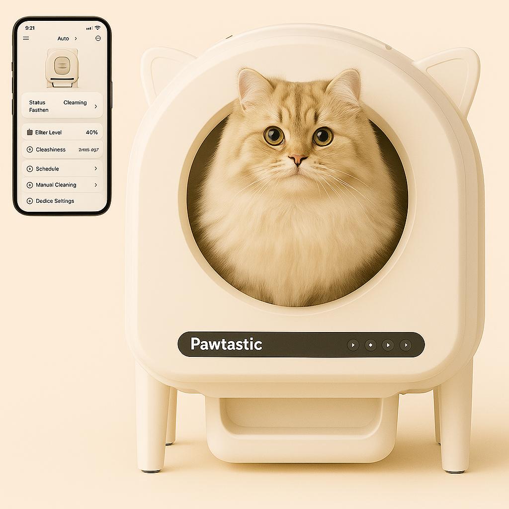 Smart Litter Box Self-Cleaning With APP