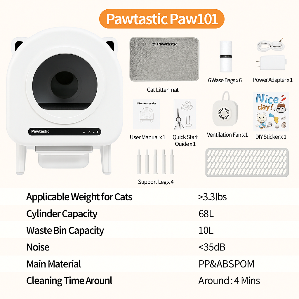Smart Litter Box Self-Cleaning With APP