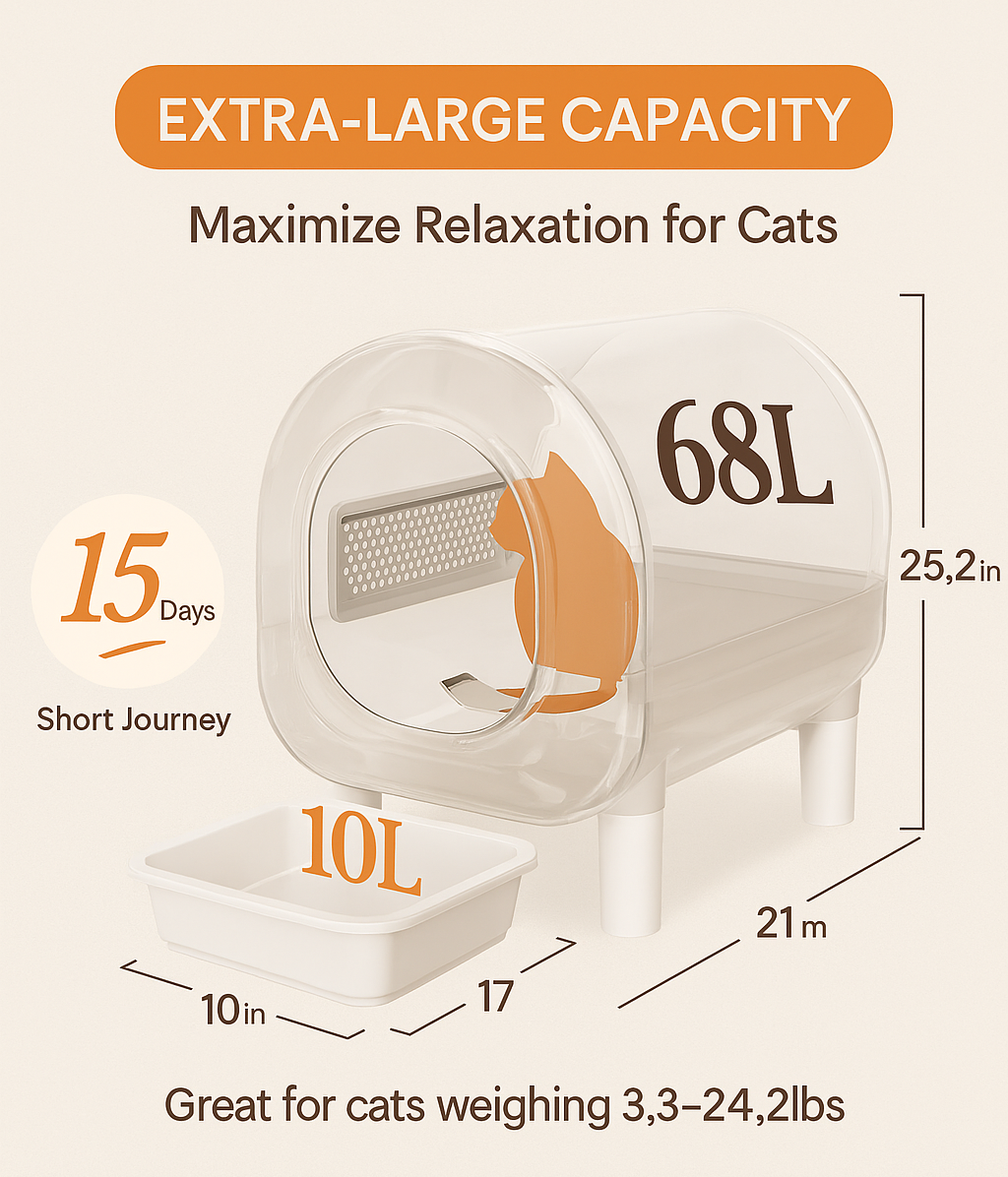 Smart Litter Box Self-Cleaning With APP