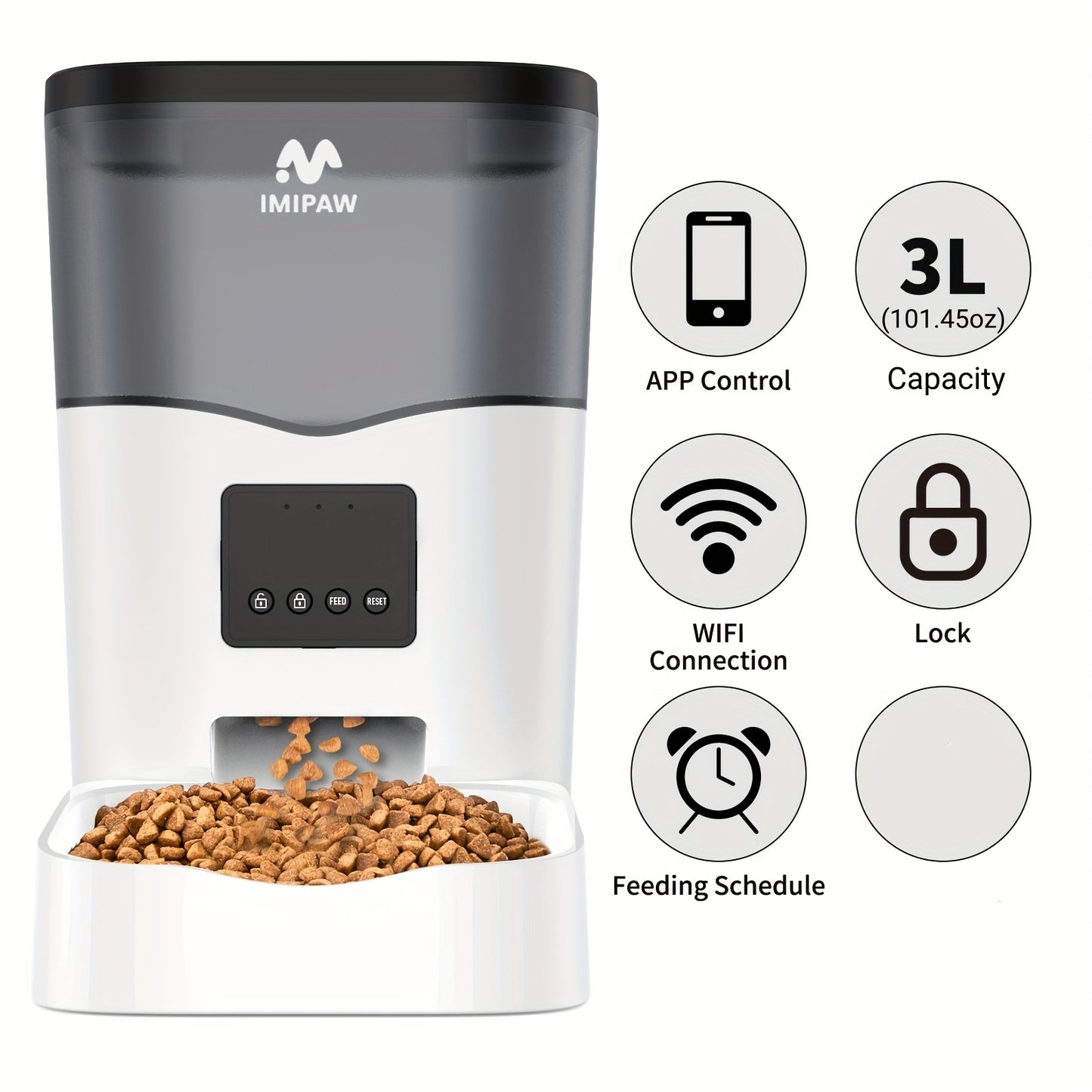 Slimme Camera + WiFi-voerbak - 3 liter