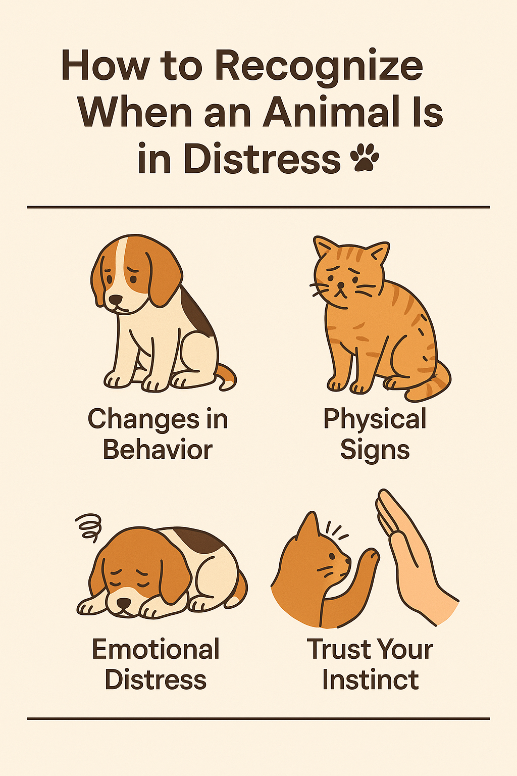 The Silent Suffering: How to Recognize When an Animal Is in Distress 🐾
