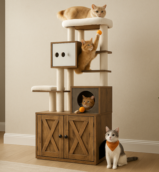 Cat House With Litter Box
